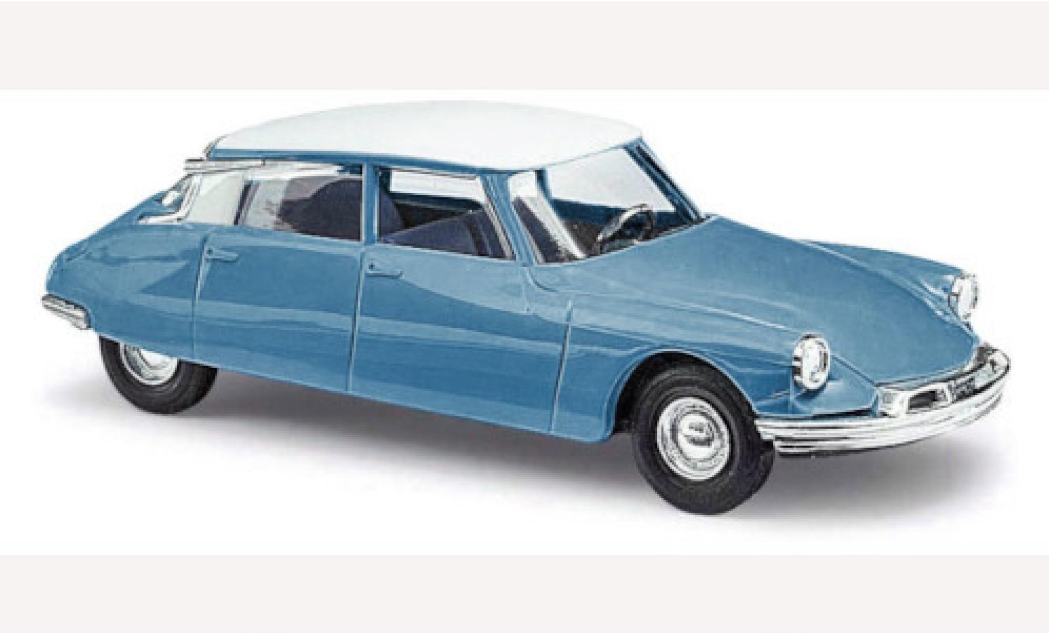 Citroen DS 1/87 Busch 19 blauw/wit 1968 modelauto