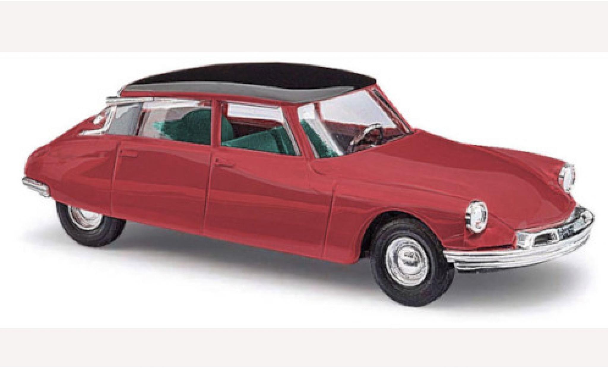 Citroen DS 1/87 Busch 19 rood/zwart 1968 modelauto