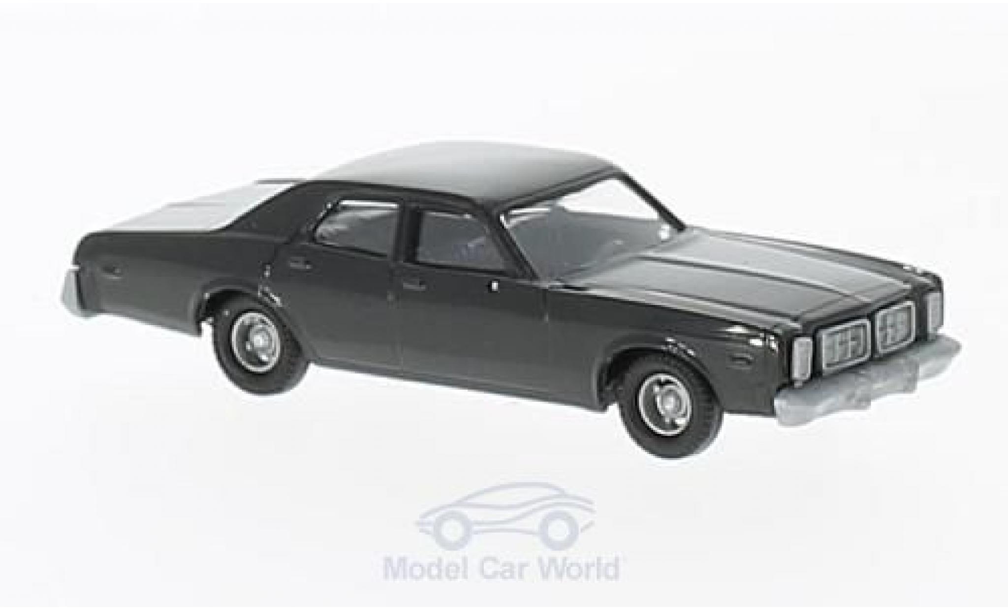Dodge Monaco 1/87 Busch zwart 1976 modelauto