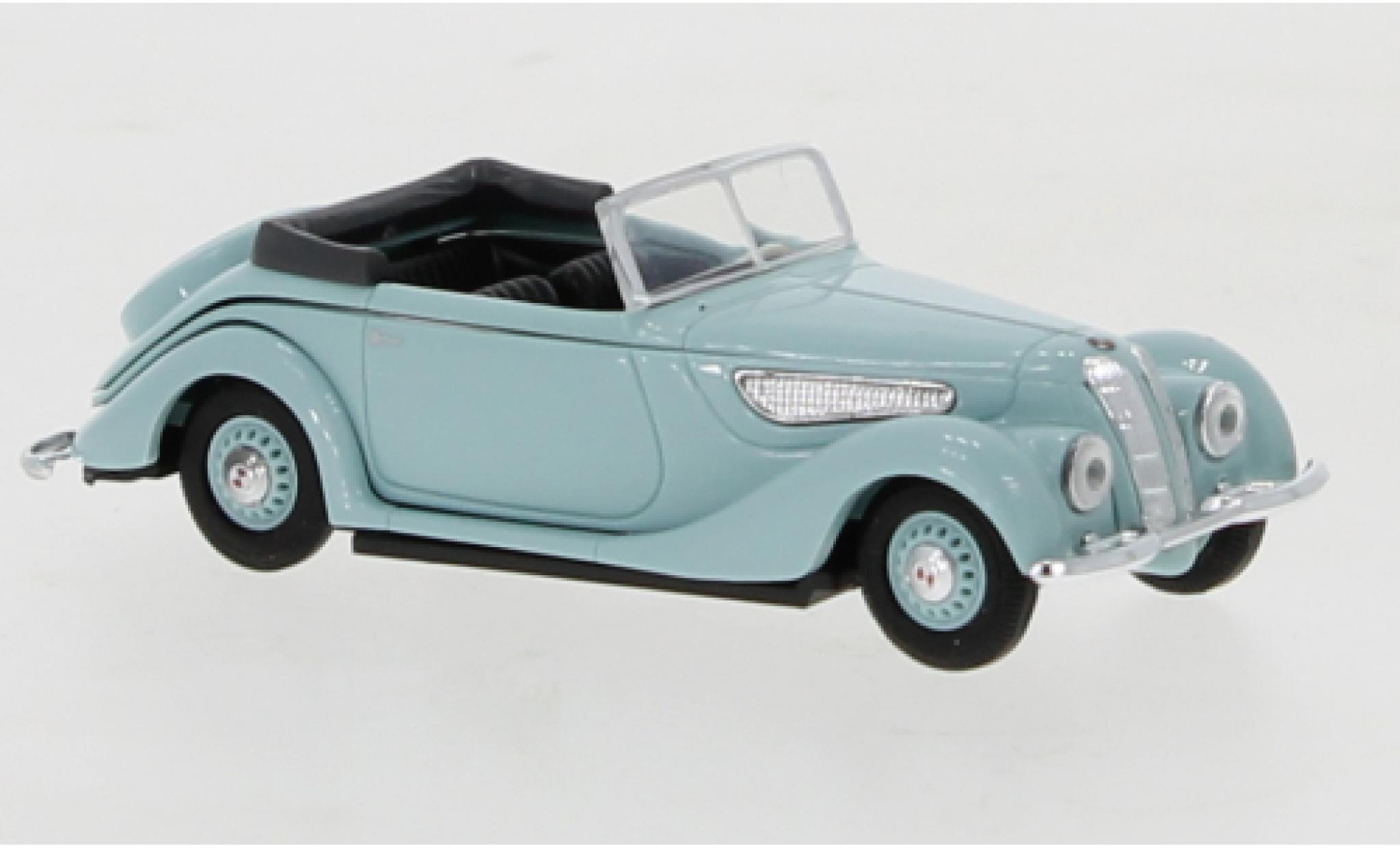 EMW 327 1/87 Busch Cabriolet metallic blauw 1952 modelauto