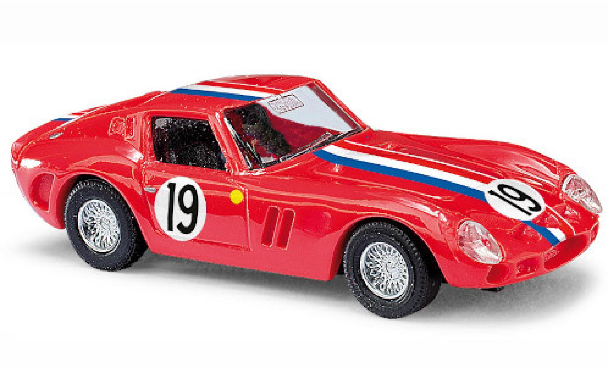 Ferrari 250 1/87 Busch GTO rood/Dekor No.19 modelauto