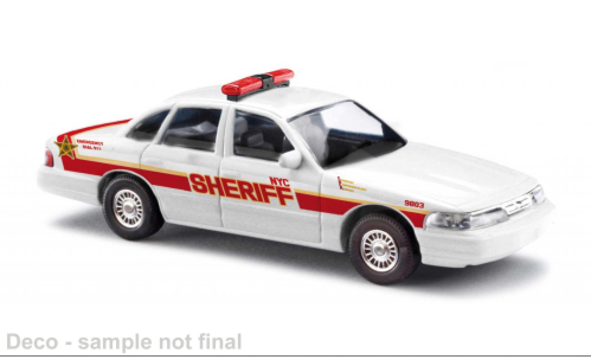 Ford Crown 1/87 Busch Victoria Politie Interceptor NYC Sheriff 1996 1:87 modelauto