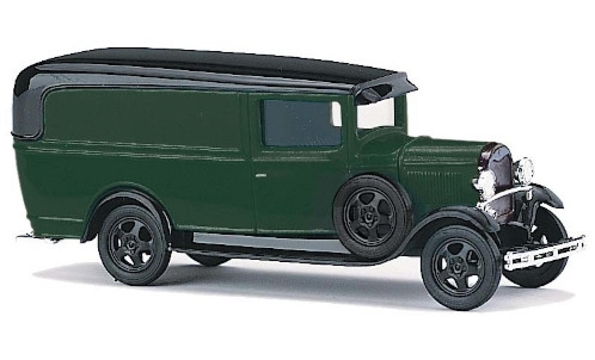 Ford Model A 1/87 Busch A groen/zwart modelauto
