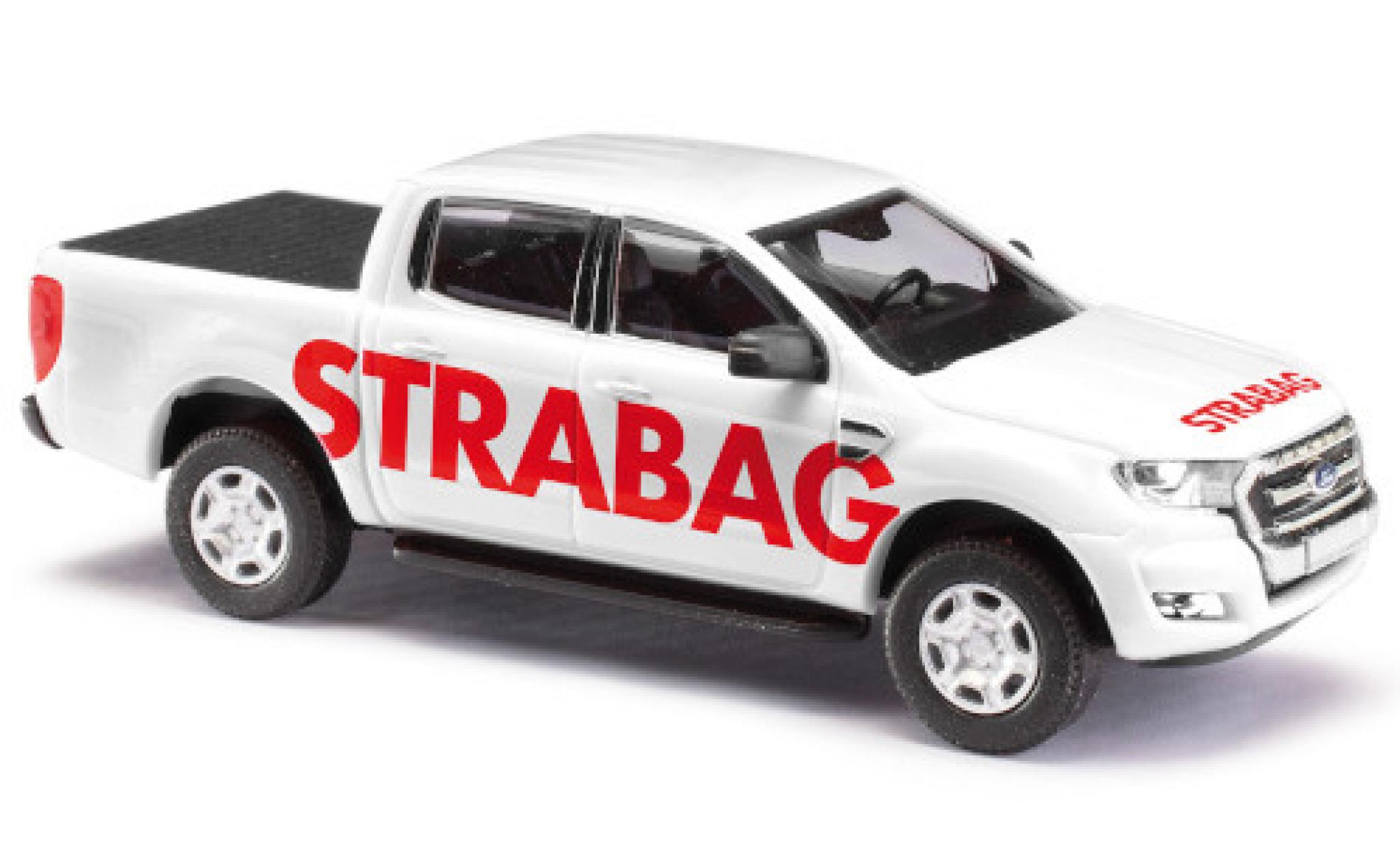 Ford Ranger 1/87 Busch DoKa STRABAG 2016 avec Proodection de surface de chargement modelauto