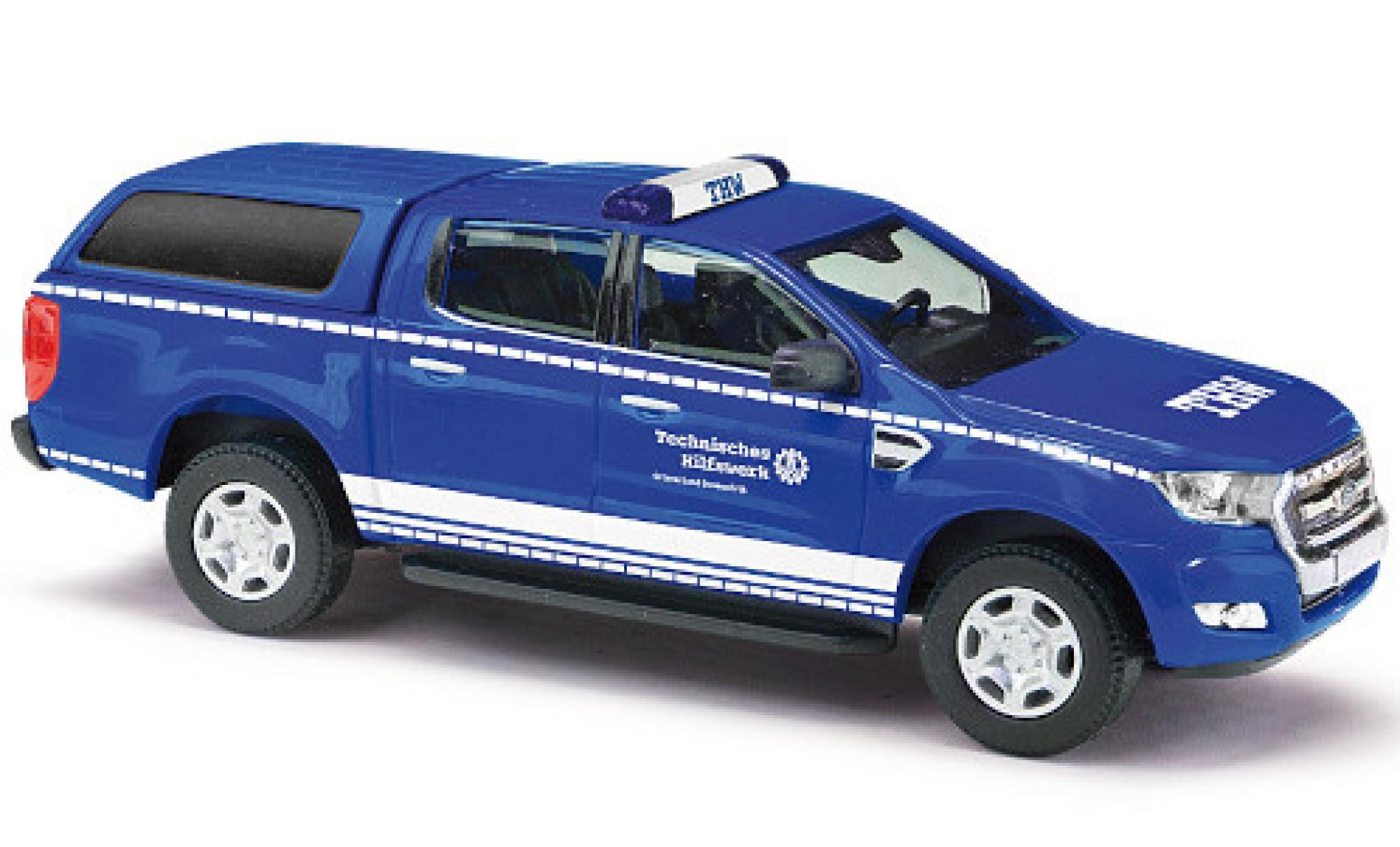 Ford Ranger 1/87 Busch DoKa THW Donauw&ouml;rth 2016 mit Hardtop modelauto