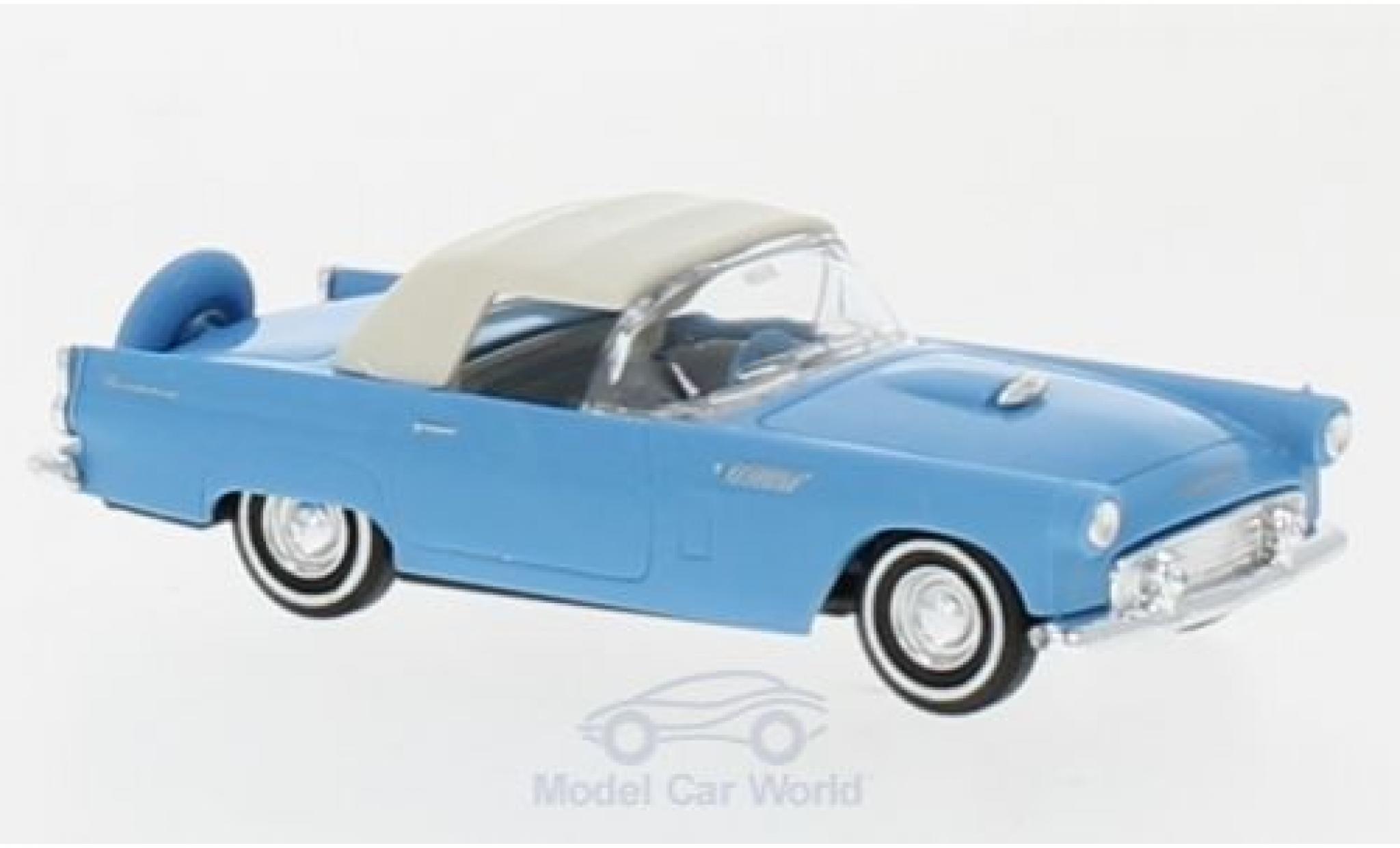 Ford Thunderbird 1956 1/87 Busch Cabriolet blauw 1956 modelauto