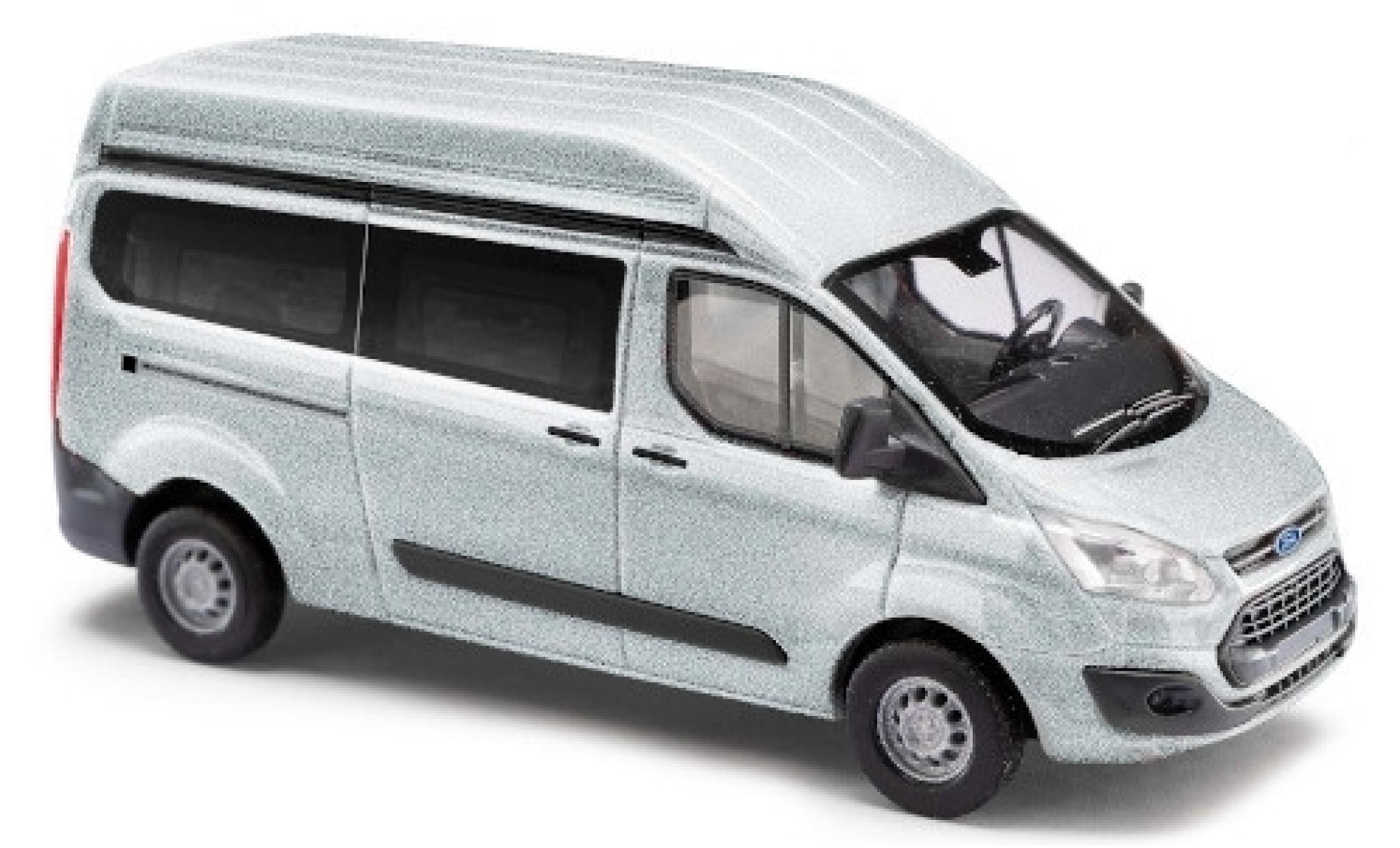 Ford Transit 1/87 Busch Custom Hochdach grijs bus modelauto