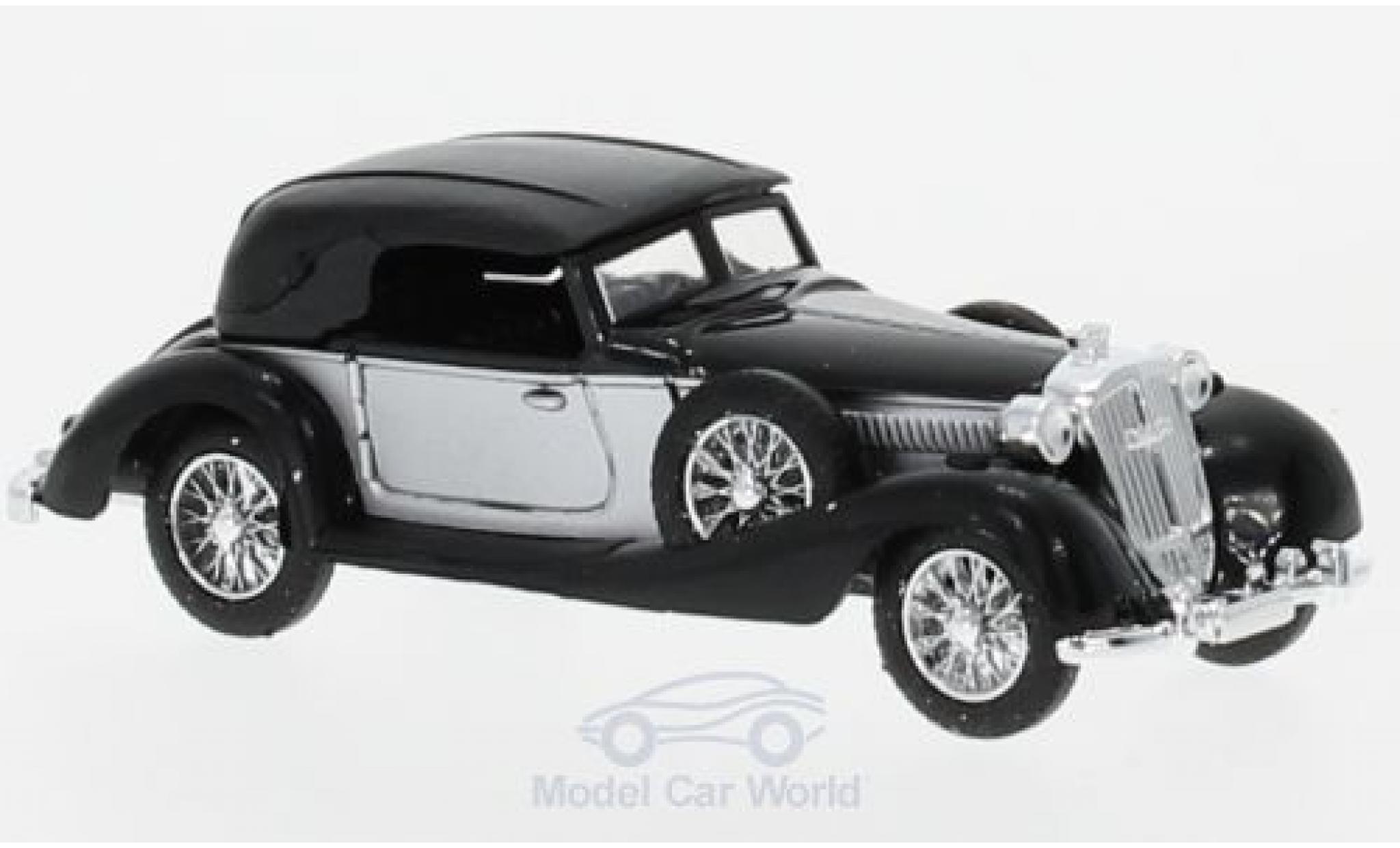 Horch 853 1/87 Busch Cabriolet zwart/grijs 1933 modelauto