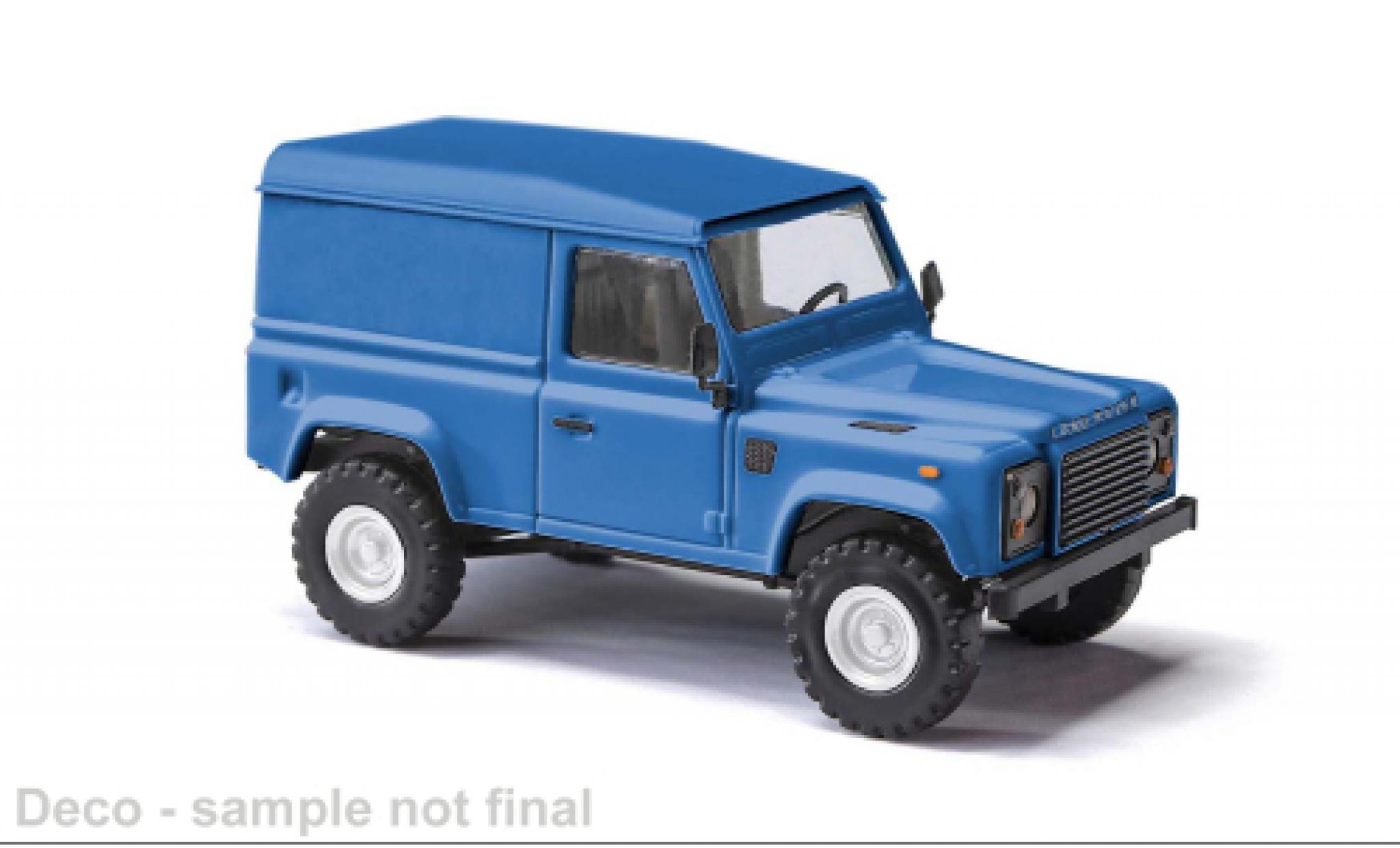 Land Rover Defender 1/87 Busch 90 Kasten blauw 1983 1:87 modelauto