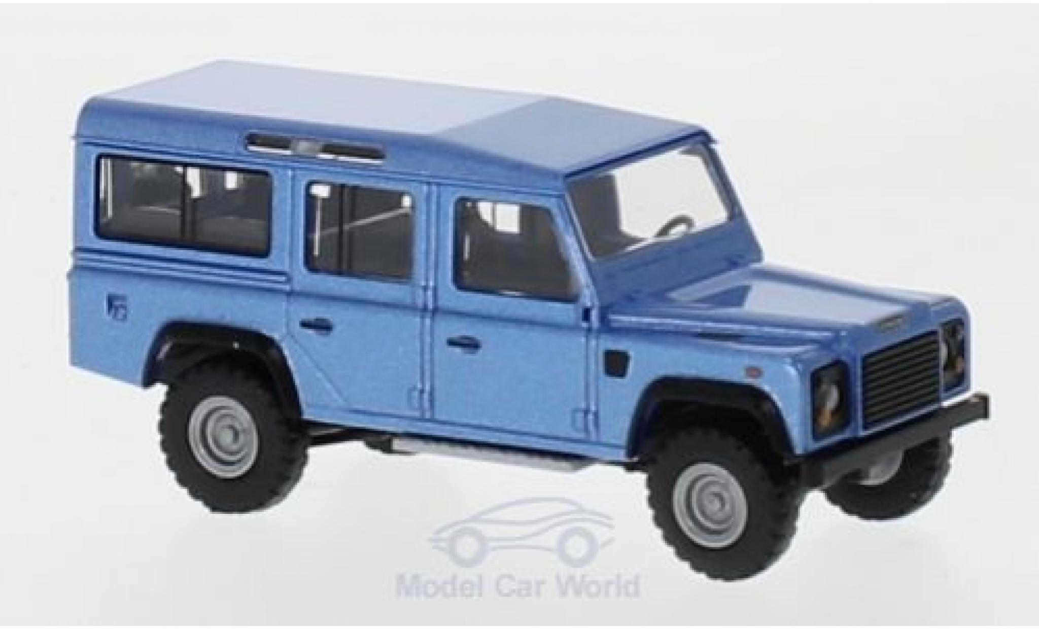 Land Rover Defender 1/87 Busch metallic blauw 1983 modelauto