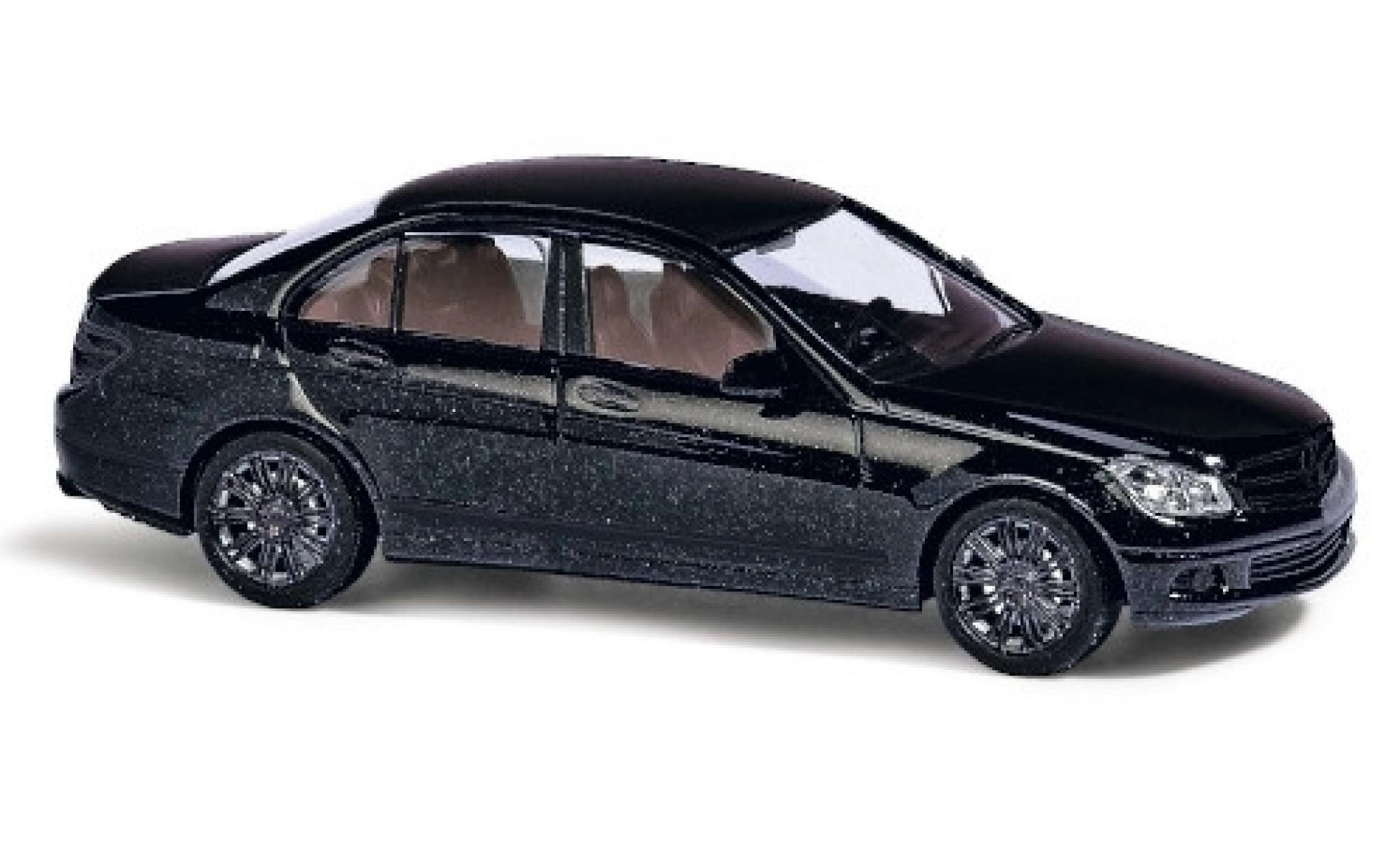 Mercedes Classe C 1/87 Busch (W204) metallic zwart Black Edition modelauto