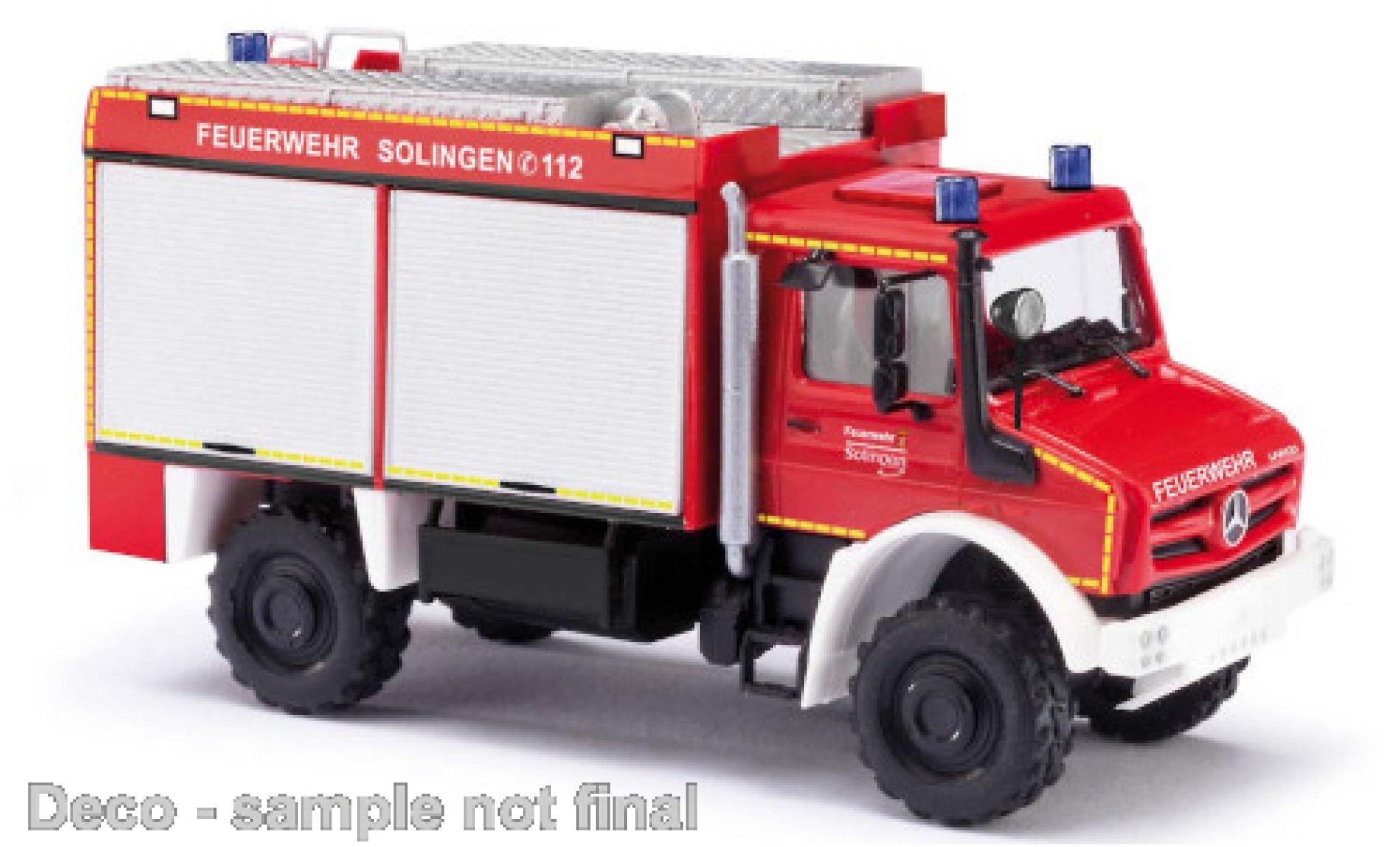 Mercedes Unimog 1/87 Busch U 5023 Brandweer Solingen 2014 modelauto