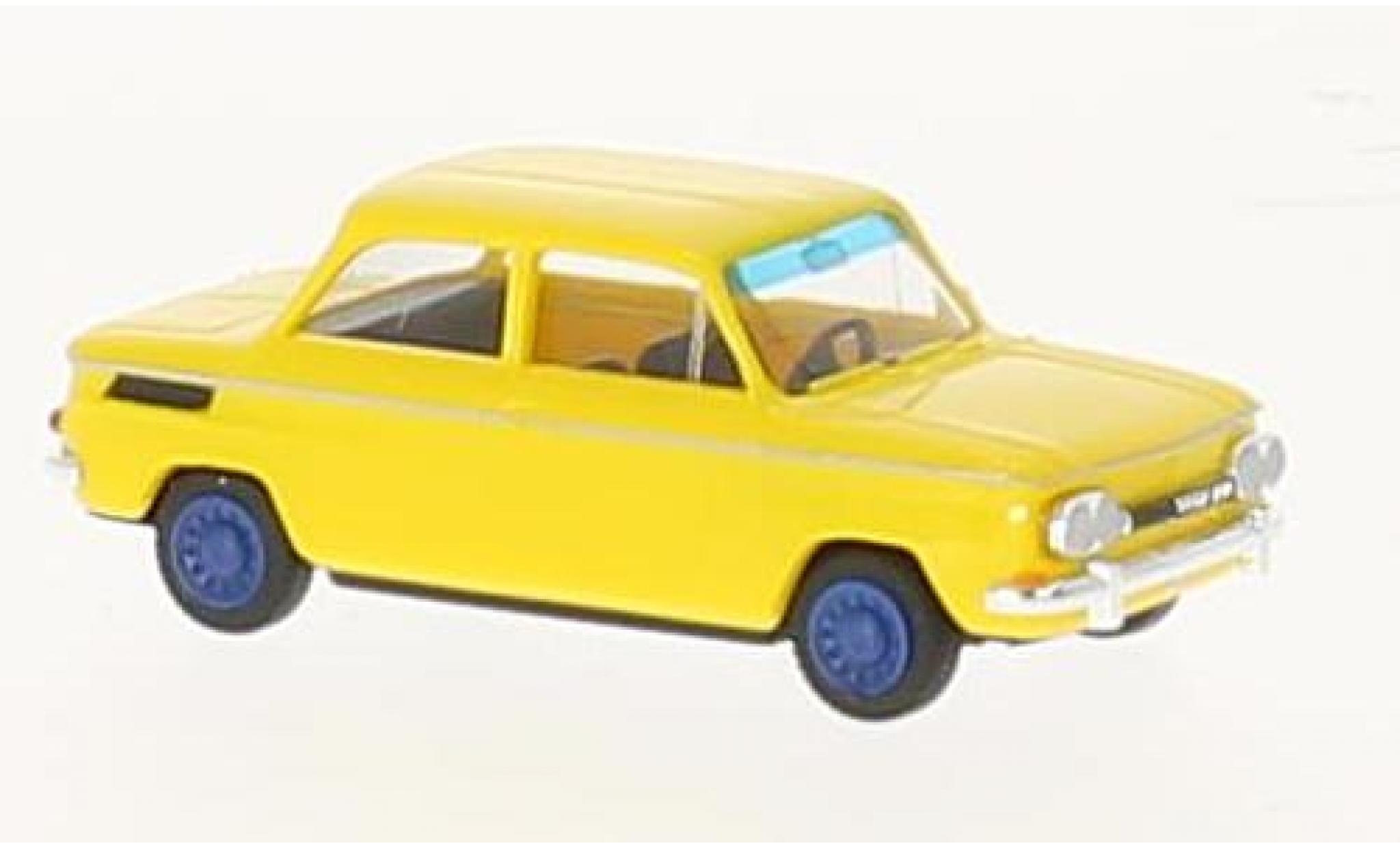 NSU 1000 1/87 Busch TT geel 1965 modelauto