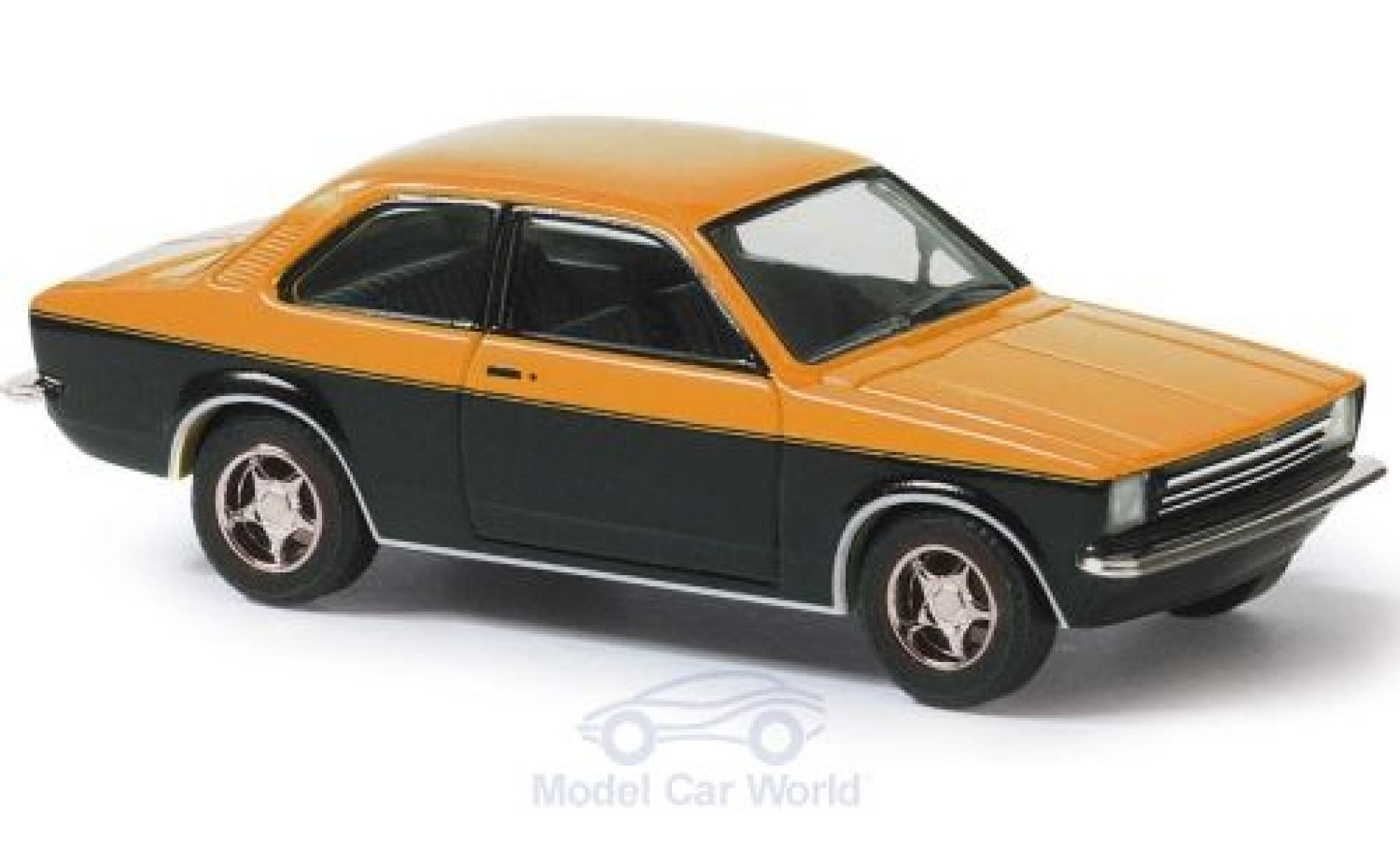 Opel Kadett 1/87 Busch C oranje/zwart 1977 modelauto