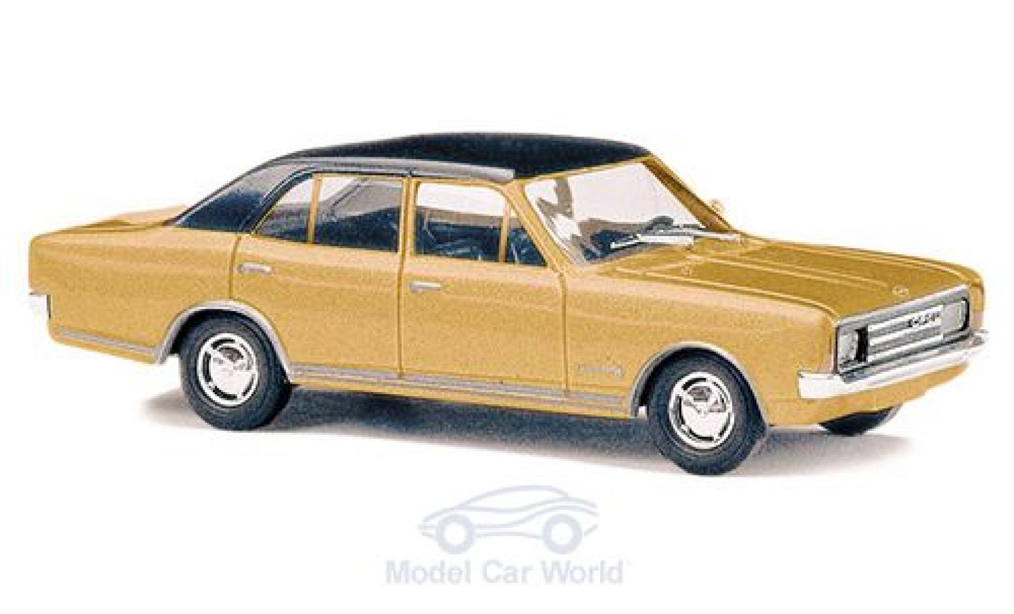 Opel Rekord 1/87 Busch C gold/zwart 1966 modelauto
