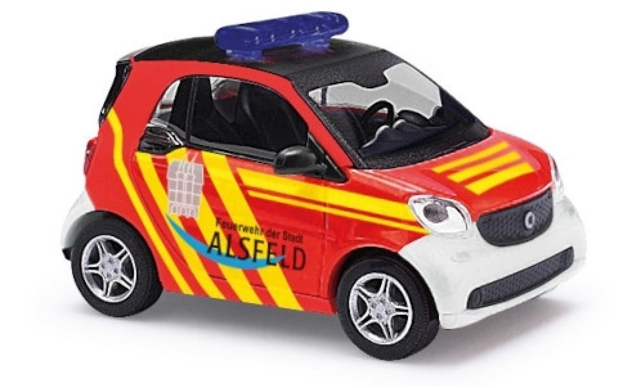 Smart ForTwo 1/87 Busch Fortwo Brandweer Alsfeld 2014 modelauto