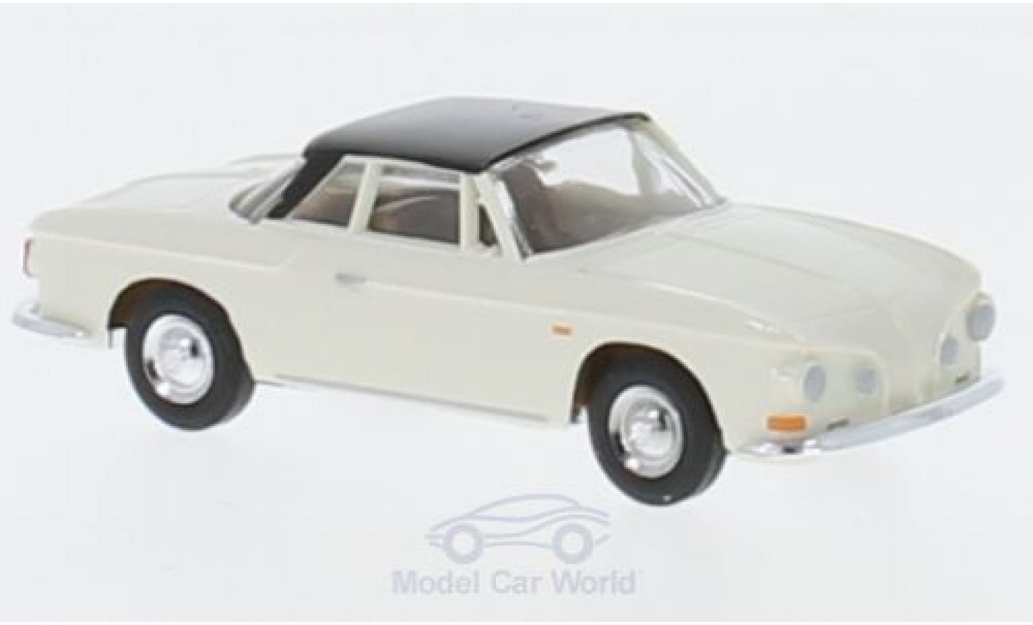 Volkswagen Karmann 1/87 Busch Ghia 1600 wit/zwart 1961 modelauto