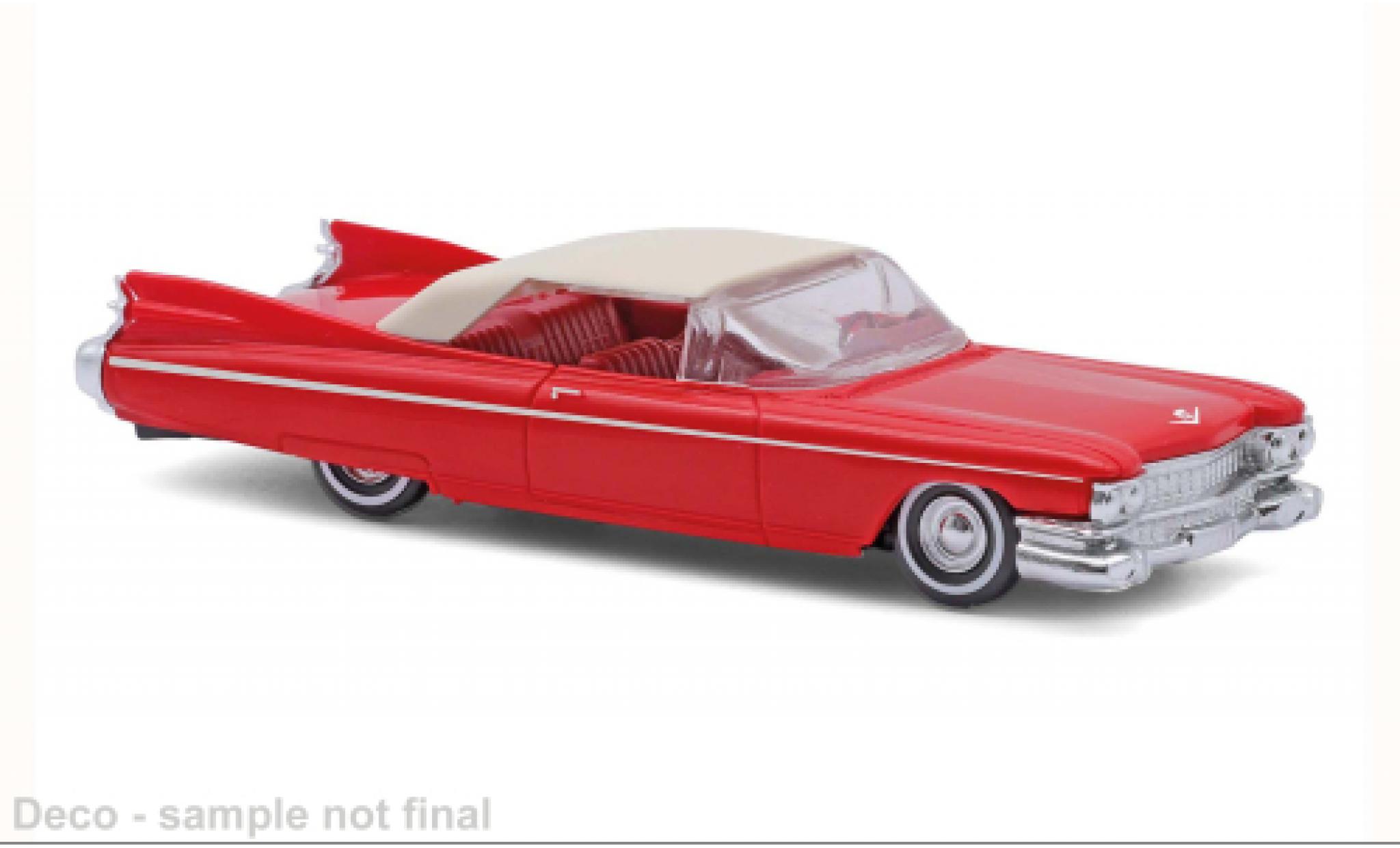 Cadillac Eldorado 1/87 Busch rood/beige 1959 1:87 modelauto