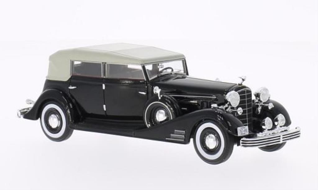 Cadillac Fleetwood 1/43 Neo Allweather Pheaton zwart 1933 modelauto
