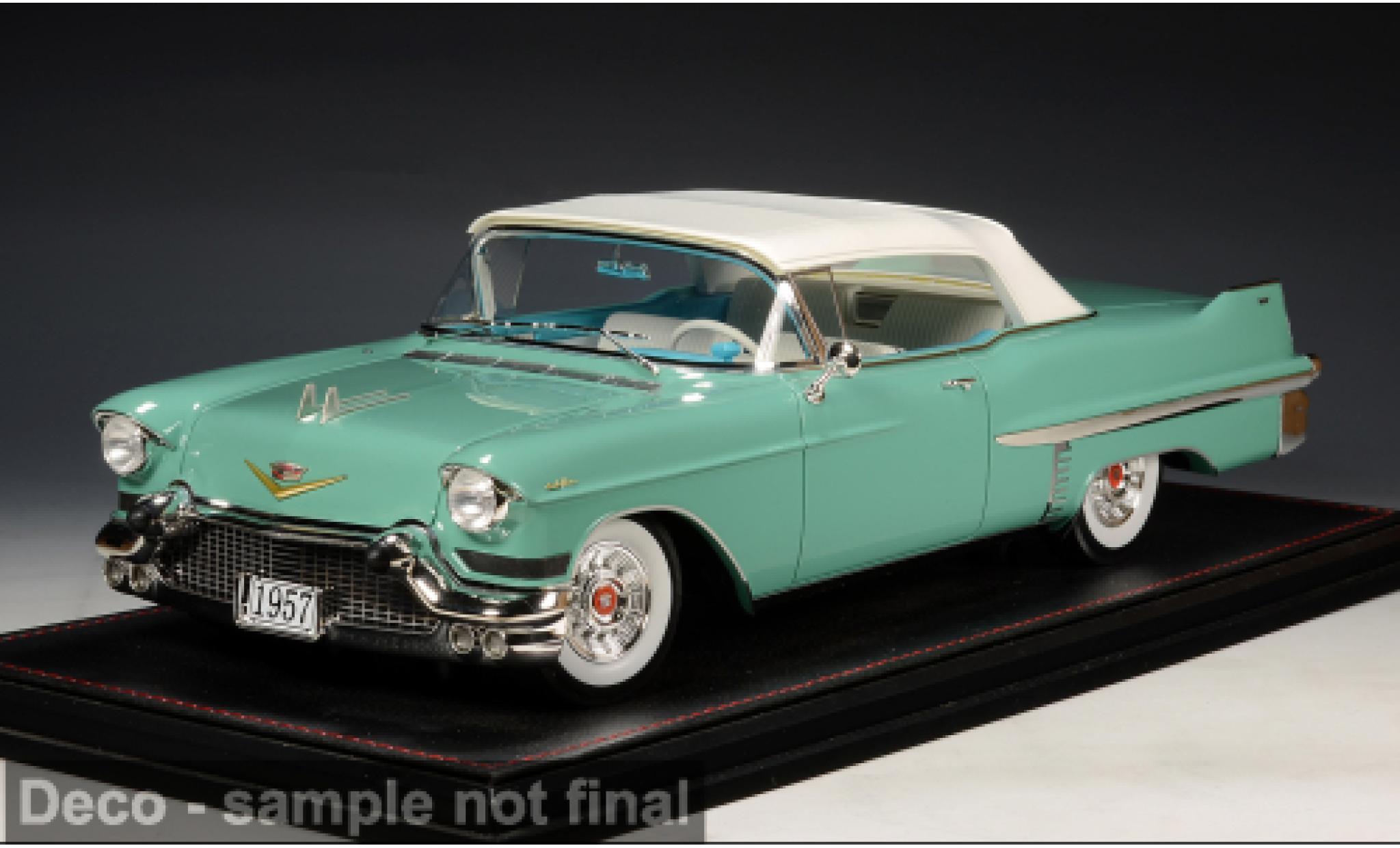 Cadillac Series 62 1/18 Stamp Models Cabriolet turquoise/wit 1957 1:18 modelauto