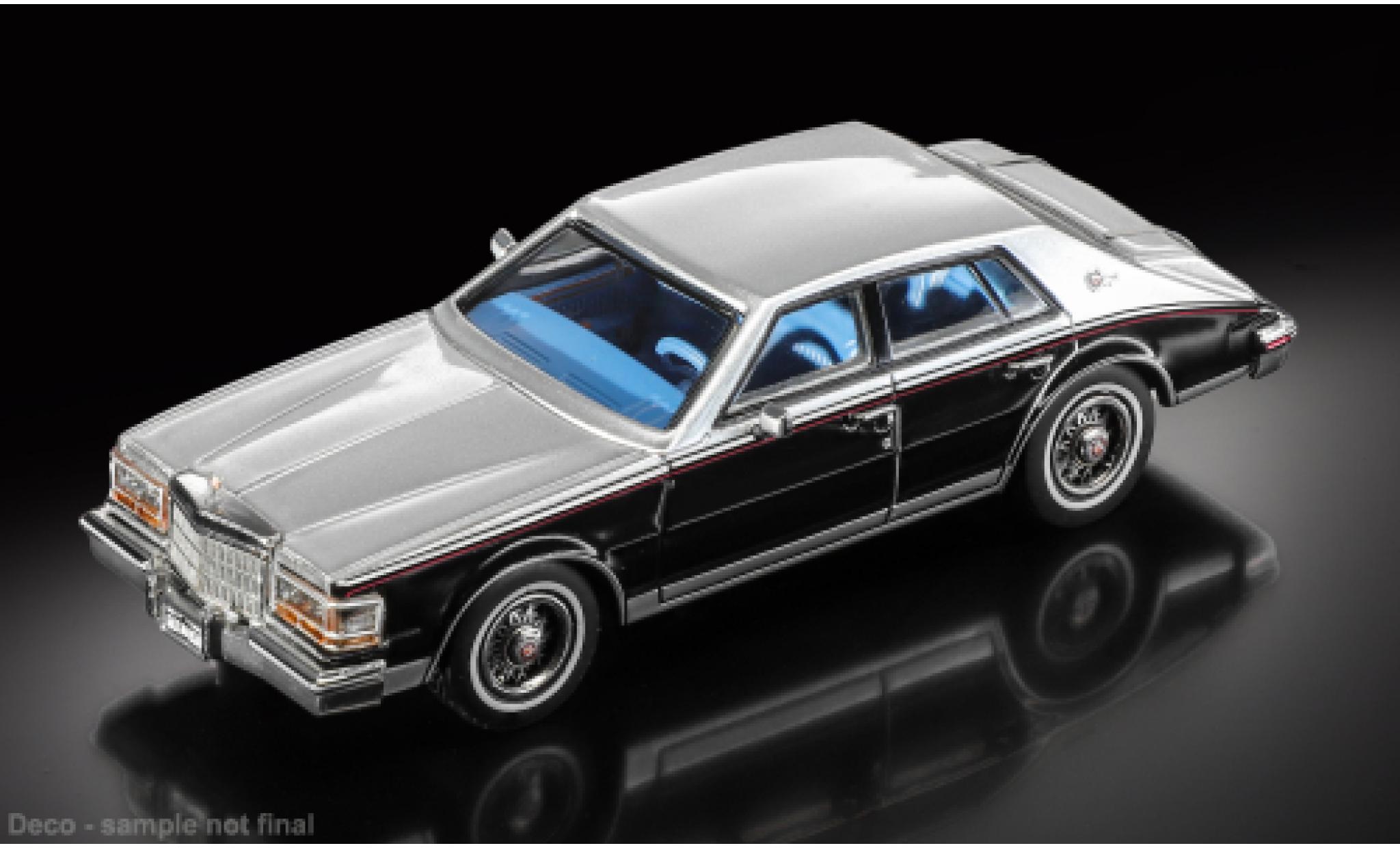 Cadillac Seville 1/64 Sun Star zwart/grijs 1980 1:64 modelauto