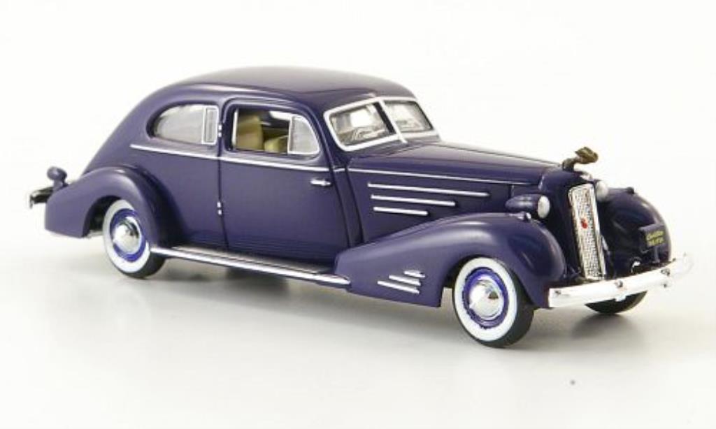 Cadillac V16 1/87 Ricko Aerodynamic Coupe blauw 1934 modelauto