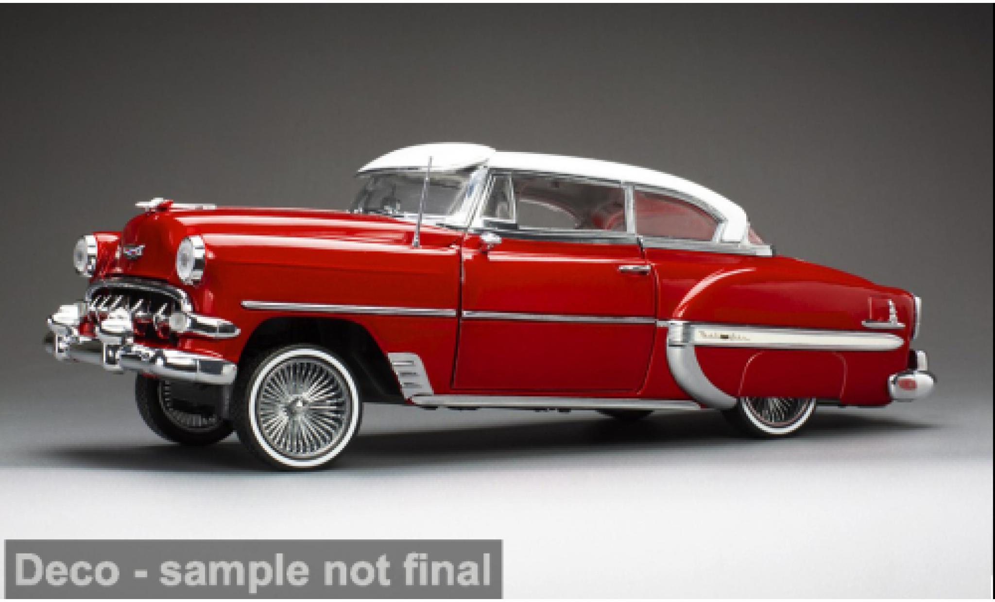 Chevrolet Bel Air 1/18 Sun Star rood/wit 1954 1:18 modelauto