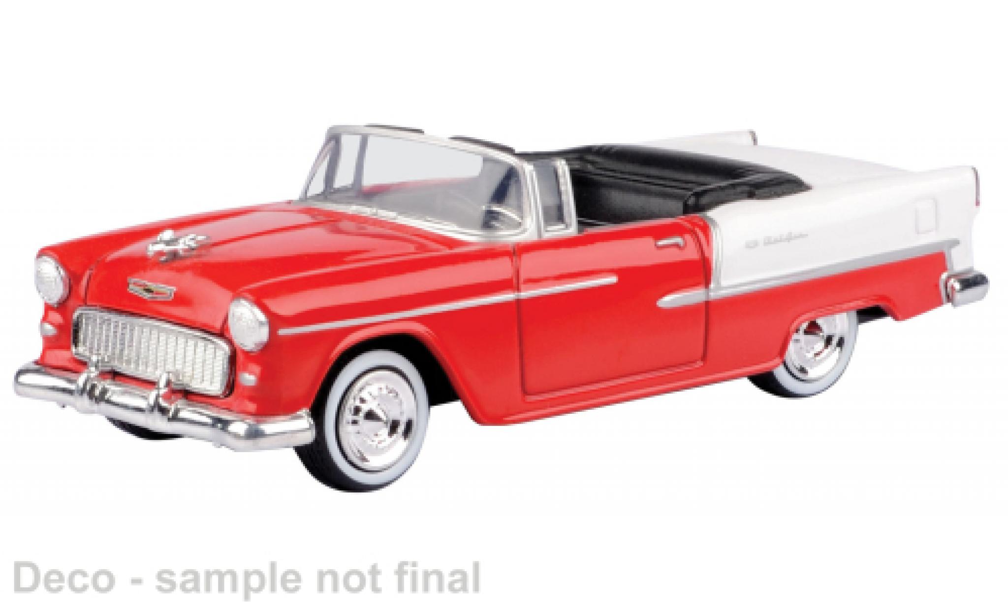 Chevrolet Bel Air 1/43 Motormax rood/wit 1955 1:43 modelauto