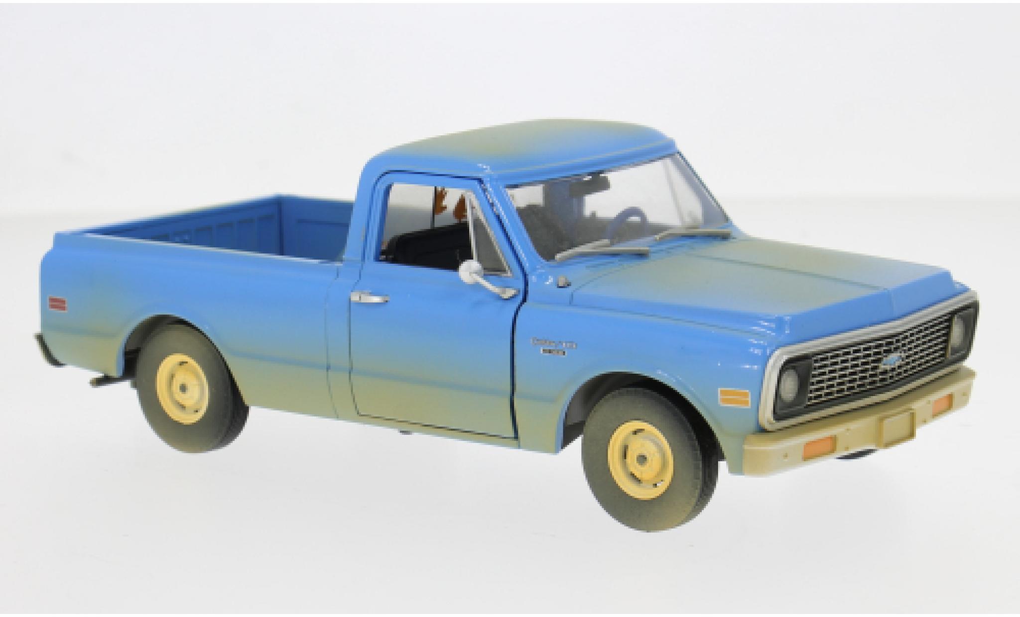 Chevrolet C-10 1/24 Greenlight blauw 1971 1:24 modelauto