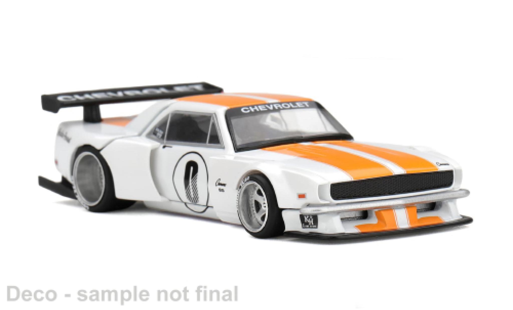 Chevrolet Camaro 1/64 Mini GT Kaido Works TA V1 wit/oranje 1979 1:64 modelauto