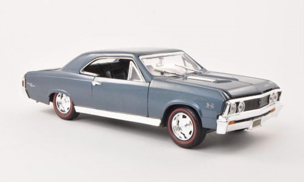 Chevrolet Chevelle 1/18 Motormax SS 396 grijs-blauw 1967 modelauto