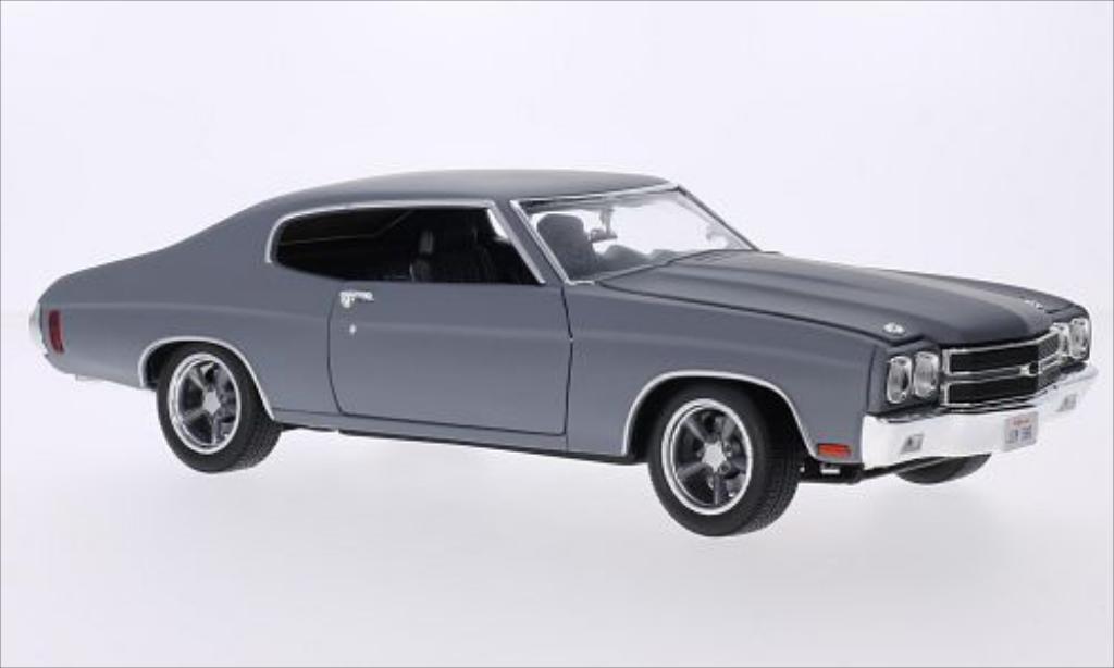 Chevrolet Chevelle 1/18 Greenlight SS matt-grijs 1970 modelauto