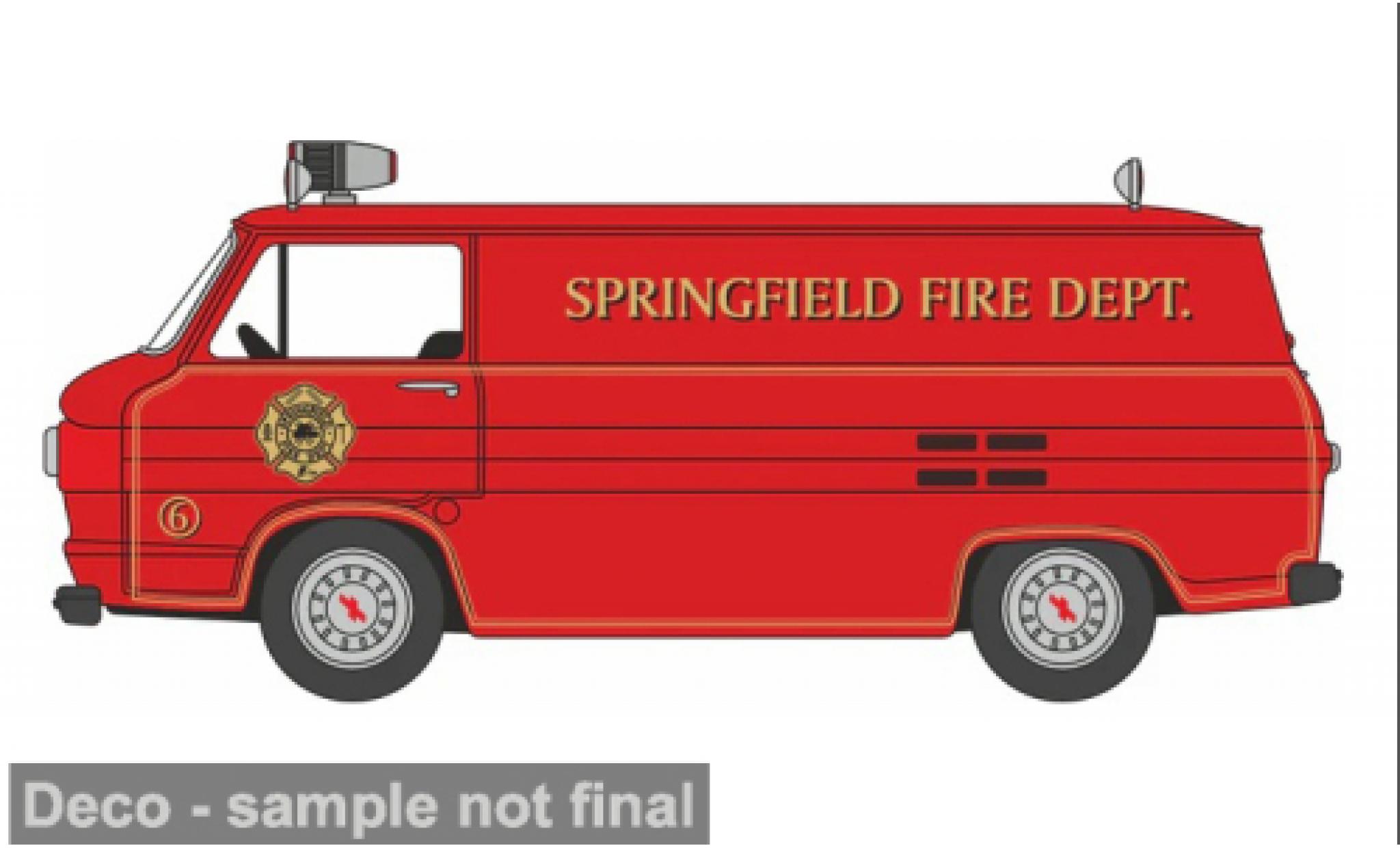 Chevrolet Corvair 1/87 Oxford 95 Corvan 1961 Springfield Fire Dept. 1:87 modelauto