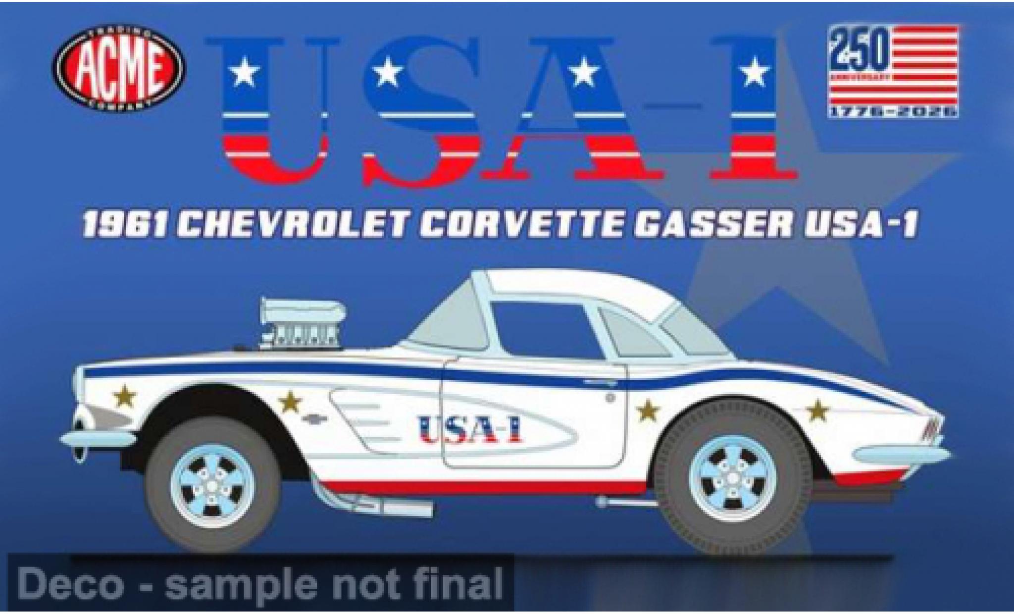 Chevrolet Corvette 1/18 ACME 1961 USA-1 1:18 modelauto