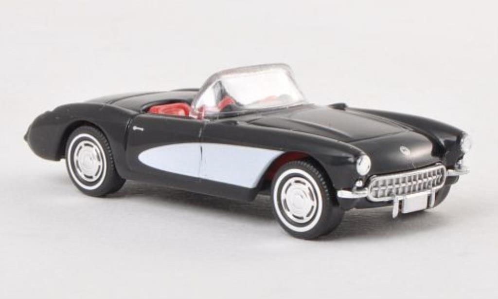 Chevrolet Corvette C1 1/87 Busch C1 C1 Cabriolet zwart/wit 1956 modelauto