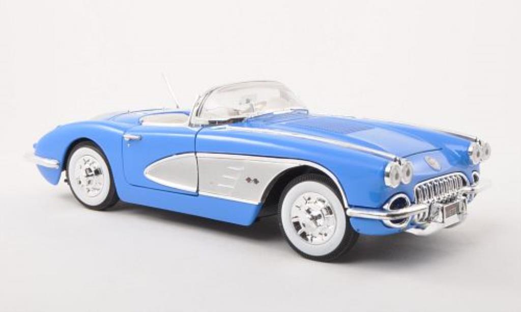 Chevrolet Corvette C1 1/18 Motormax C1 C1 blauw/grijs 1958 modelauto