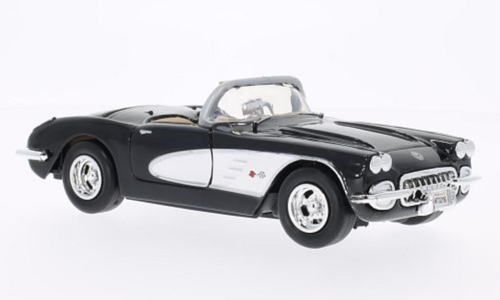 Chevrolet Corvette C1 1/24 Motormax C1 (C1) zwart/wit 1959 modelauto