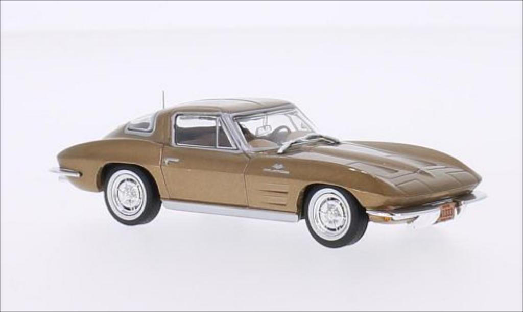 Chevrolet Corvette C2 1/43 WhiteBox C2 Stingray gold 1963 modelauto