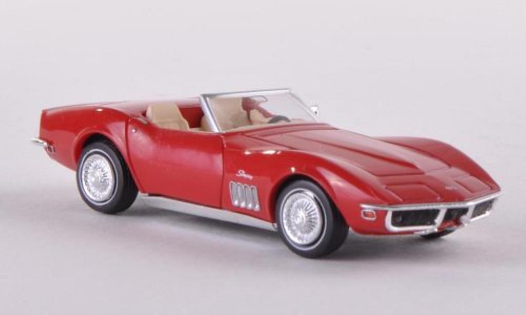 Chevrolet Corvette C3 1/87 Brekina C3 Cabriolet rood modelauto