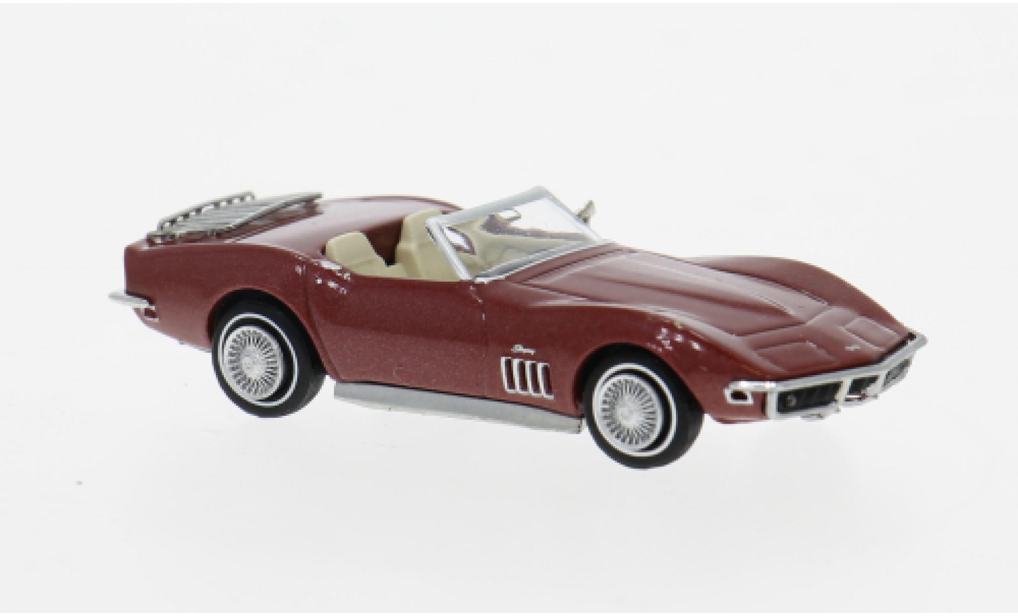 Chevrolet Corvette 1/87 Brekina C3 rood 1967 1:87 modelauto