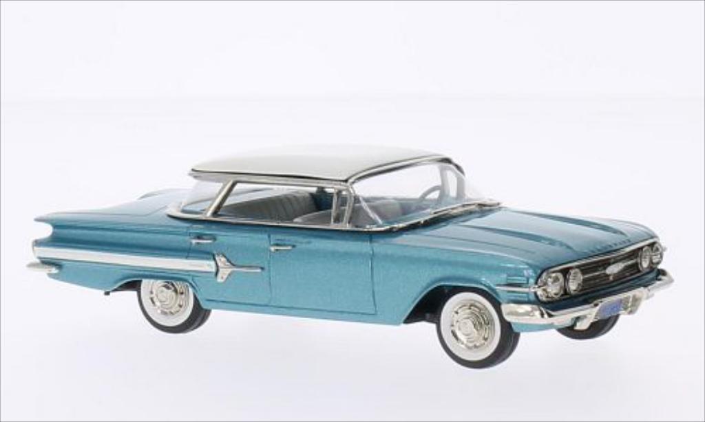 Chevrolet Impala 1/43 Brooklin 4-door Hardtop Sport Sedan metallic turkis/wit 1960 modelauto