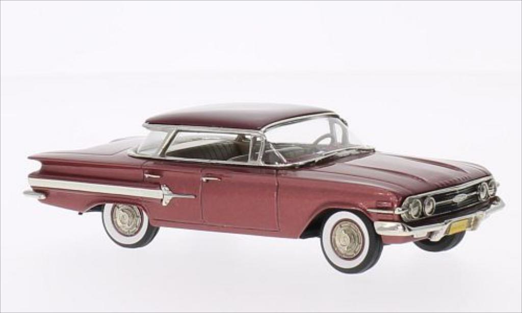 Chevrolet Impala 1/43 Brooklin 4-door Hardtop Sports Sedan metallic roze/rood 1960 modelauto