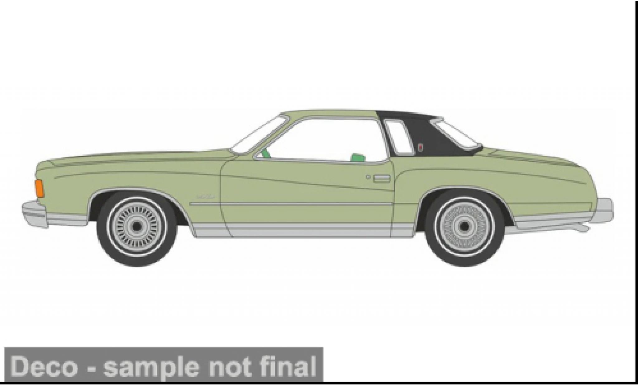 Chevrolet Monte Carlo 1/87 Oxford Landau groen/zwart 1974 1:87 modelauto
