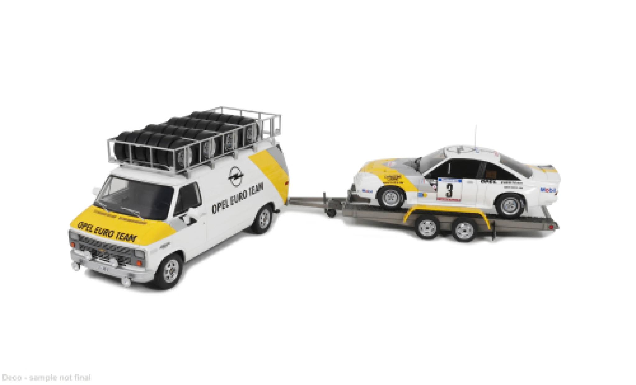 Opel Manta 1/18 Ottomobile Chevrolet Rally Set: G30 Van + 400 Tour de Corse 1984 Euro Team #3 G.Frequelin/C.Tilber 1:18 modelauto