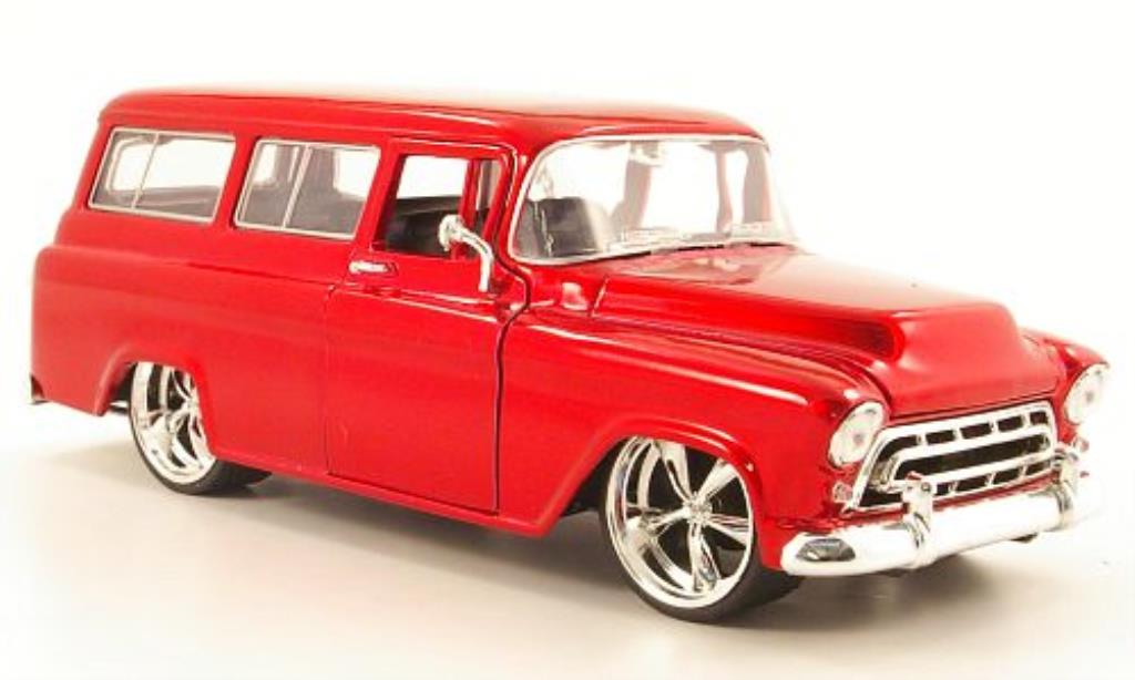 Chevrolet Suburban 1/24 Jada Toys rood 1957 modelauto