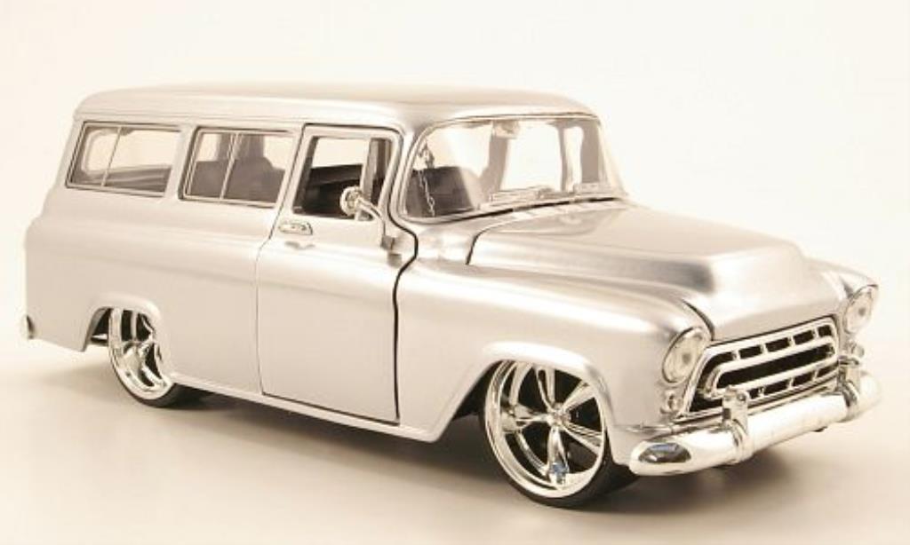 Chevrolet Suburban 1/24 Jada Toys grijs 1957 modelauto
