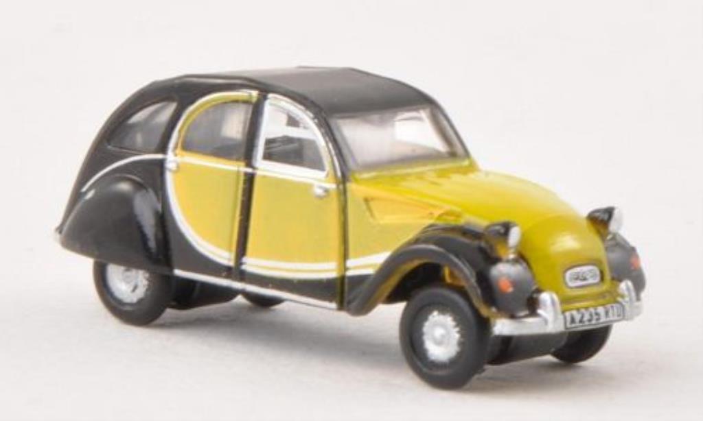 Citroen 2CV 1/148 Oxford Charleston geel/zwart 1950 modelauto