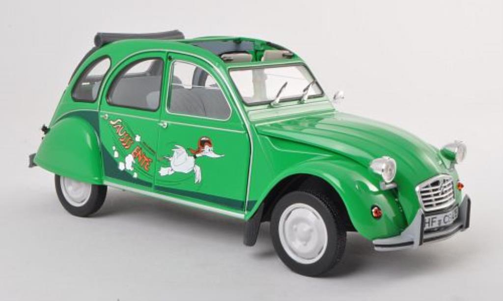 Citroen 2CV V6 1/18 Norev V6 Club Sausss Ente grun 1987 modelauto