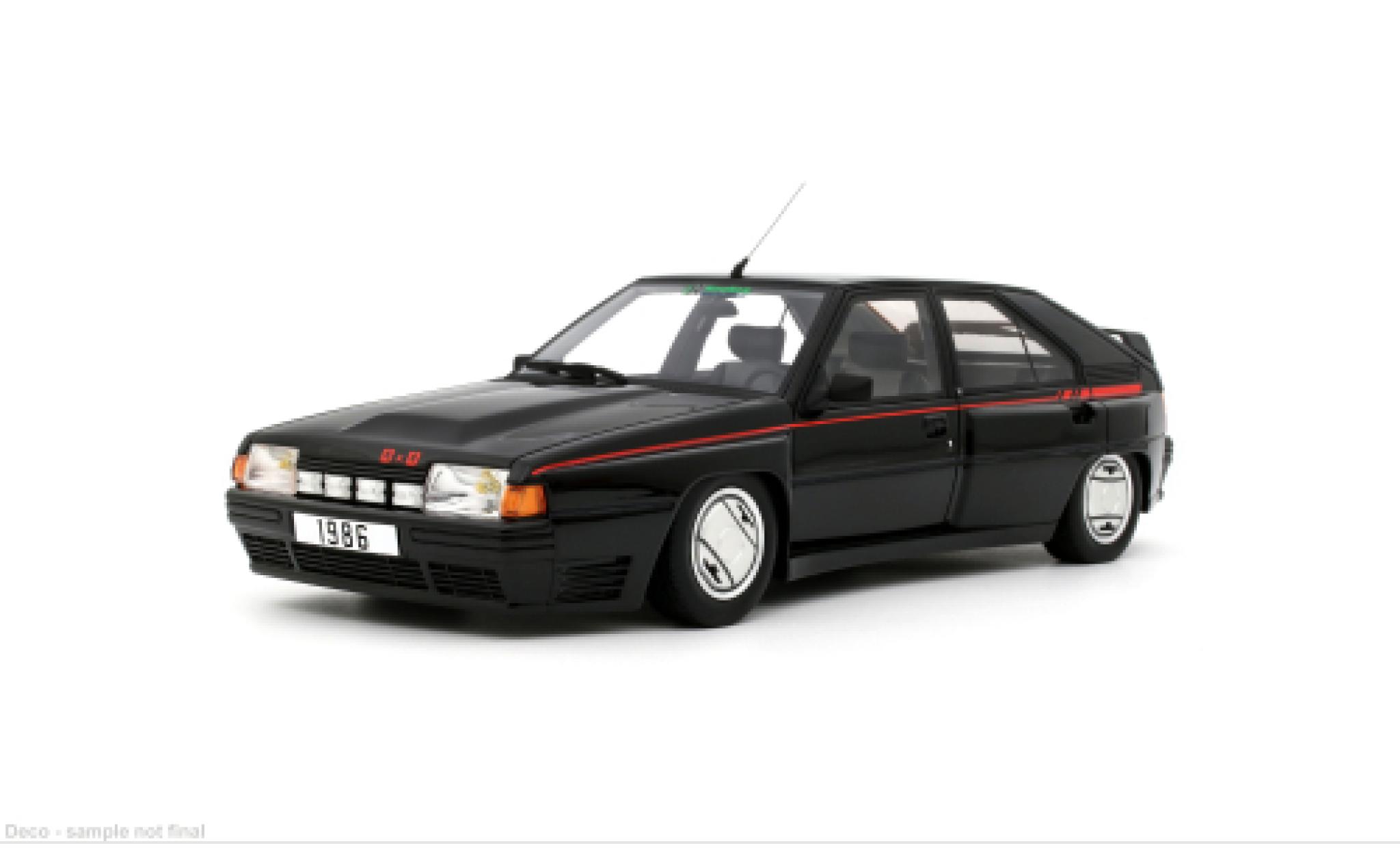 Citroen BX 1/18 Ottomobile 4TC Serie 200 zwart/Dekor 1985 1:18 modelauto