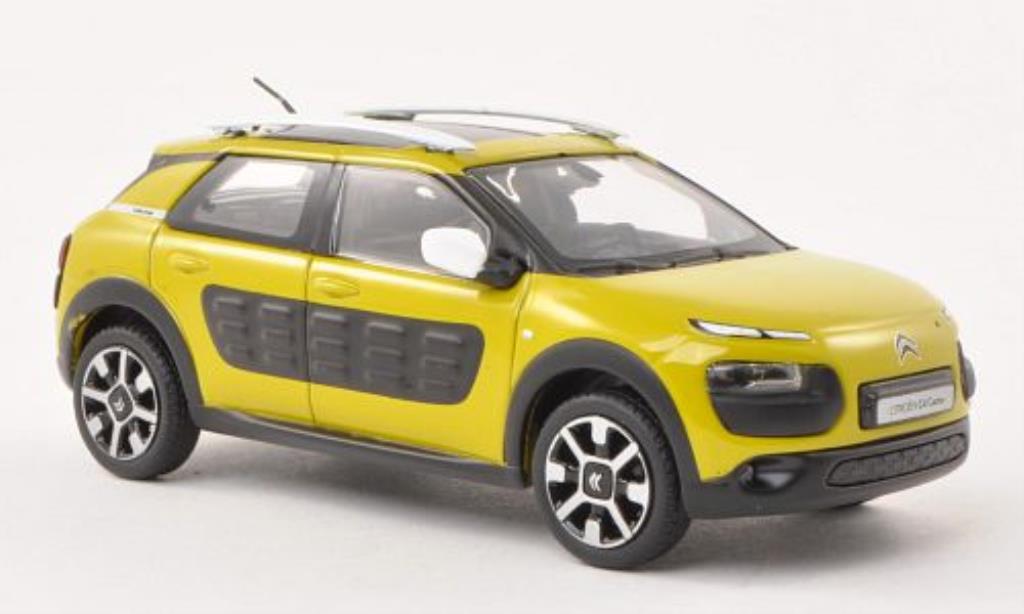Citroen C4 1/43 Norev Cactus geel-grun/matt-zwart 2014 modelauto